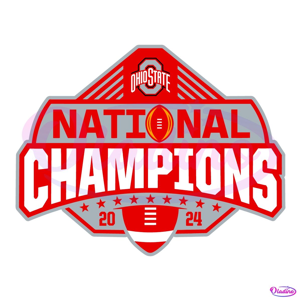 Ohio State football National Champions Logo 2024 v2 diy iron on heat transfer